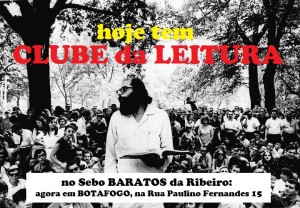 Clube da Leitura flyer com Allen Ginsberg